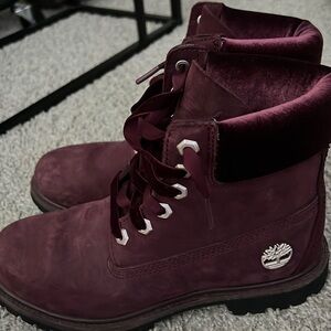 Maroon Timberlands